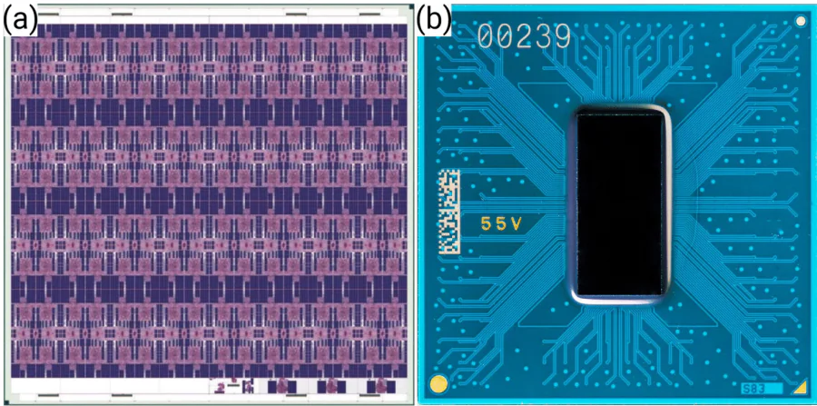 a, b – Loihi chip plot (a) and Intel’s the second-generation neuromorphic research chip Loihi 2 (b) (pictures from the Intel’s official website from the News about ”Intel Advances Neuromorphic with Loihi 2, New Lava Software Framework and New Partners”).